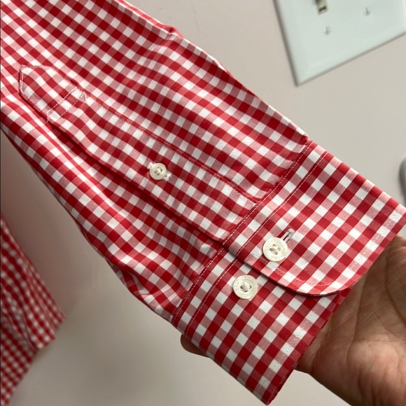 Brooks Brothers Red and White Checkered Casual Button Down Shirt - Picture 4 of 6